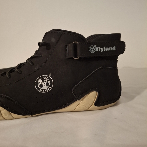 Flyland Suede Black And Tan High-top Men's Athletic Shoes - Picture 2 of 5